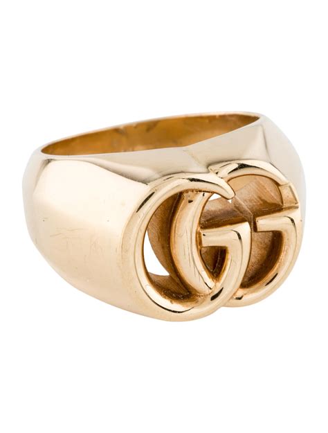 gucci gold initial ring|Gucci ring from house of.